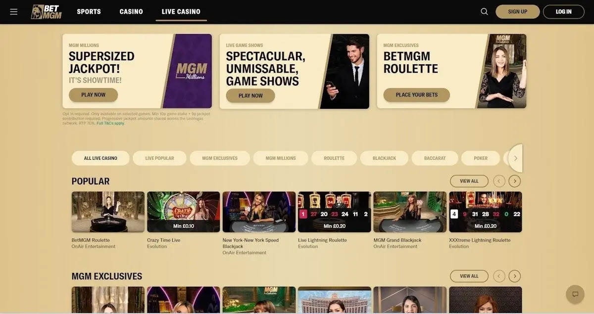 BetMGM Homepage BetMGM Homepage