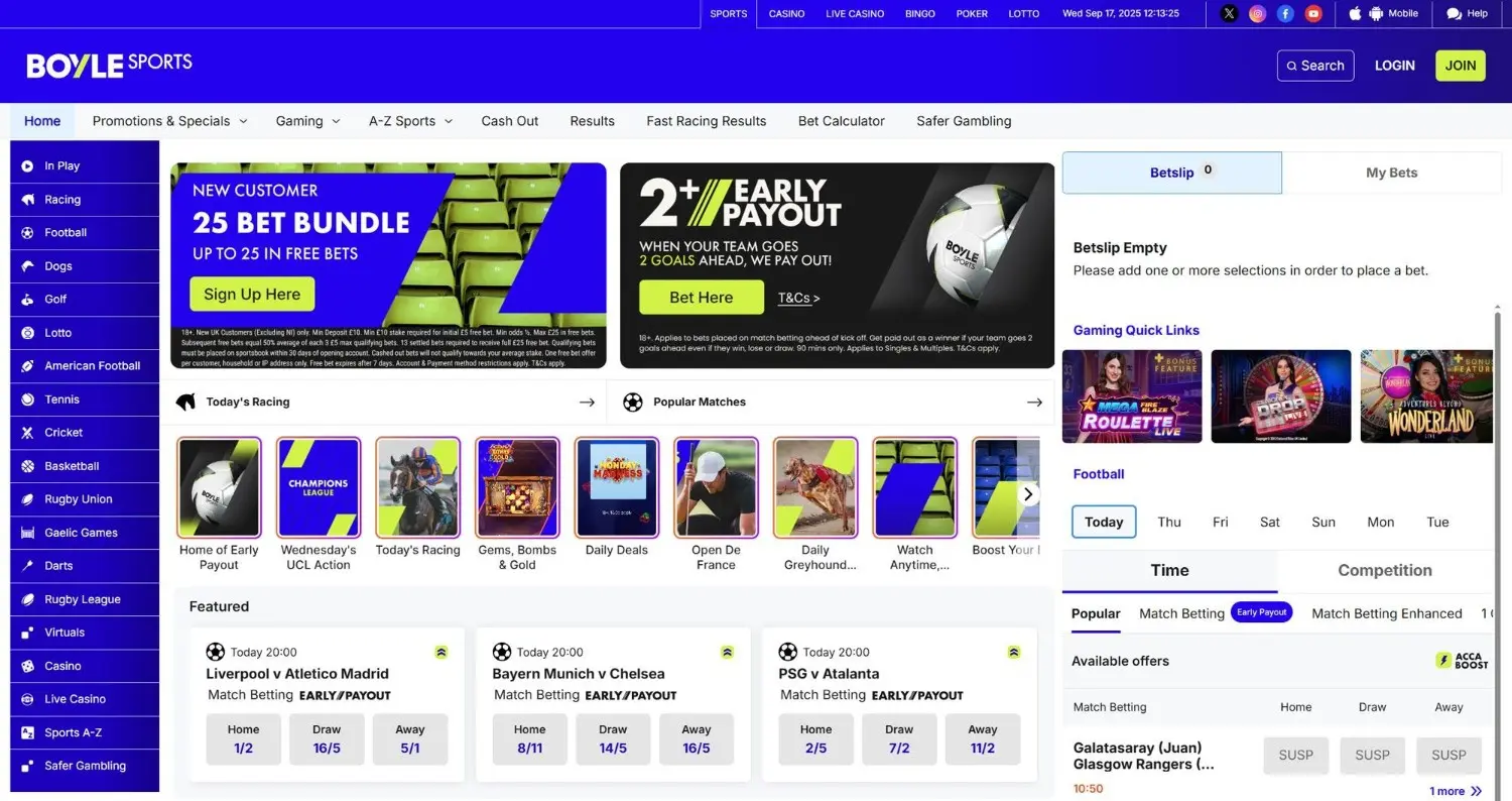 BoyleSports Homepage