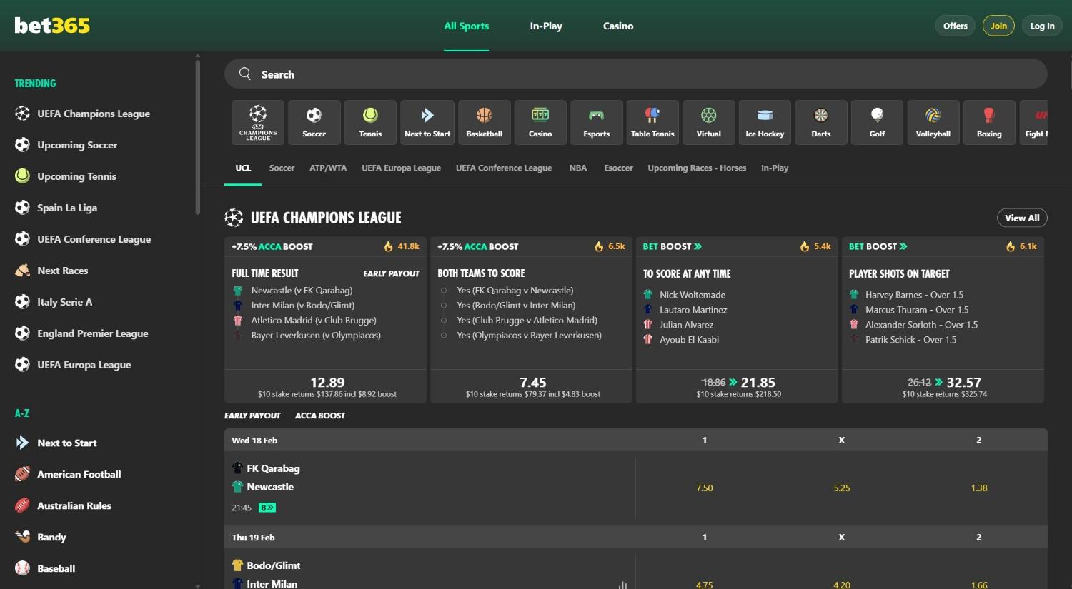 bet365 homepage