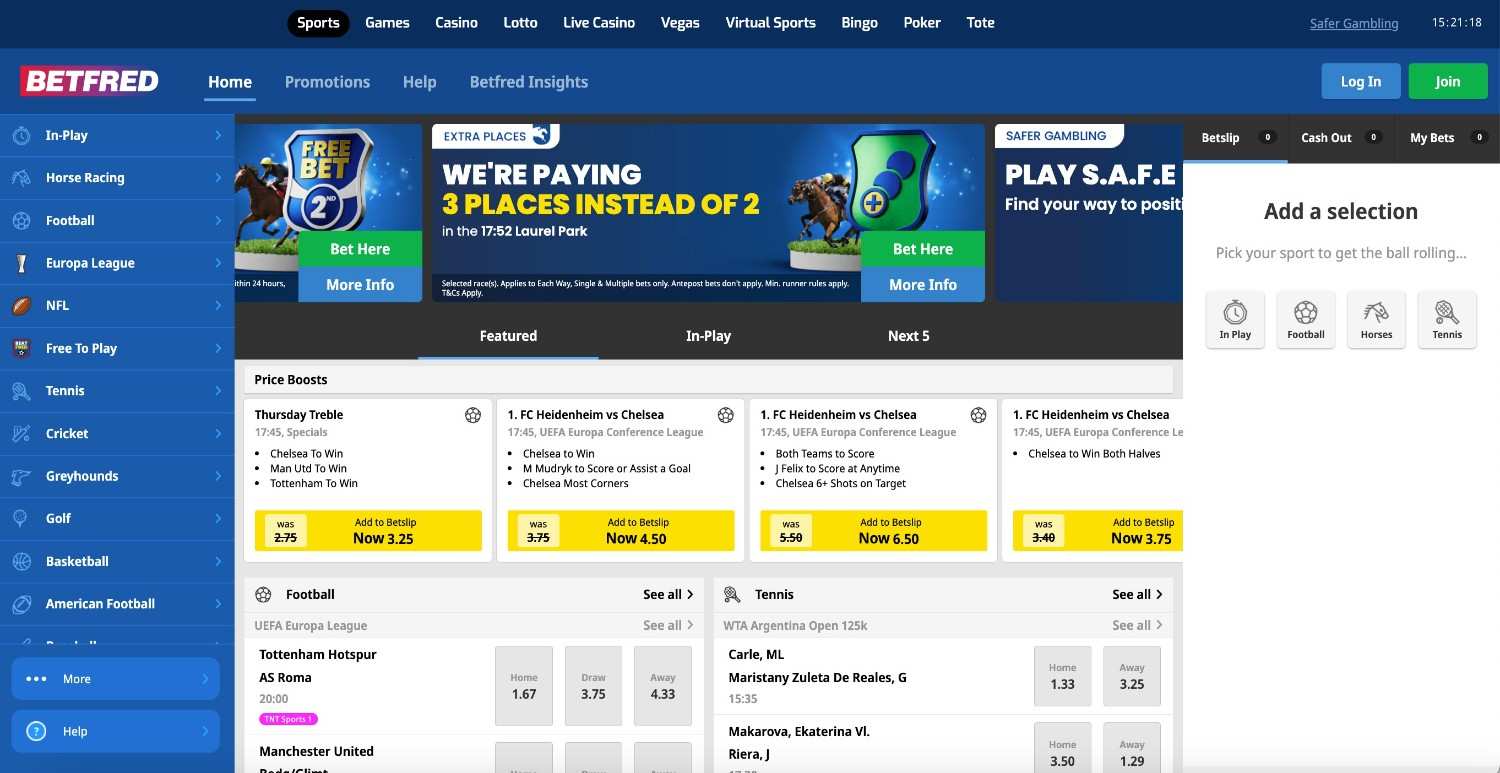 Betfred Homepage