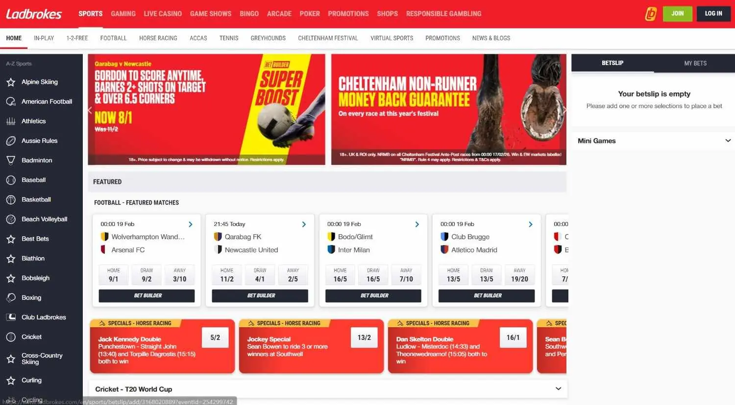 Ladbrokes Homepage Ladbrokes Homepage