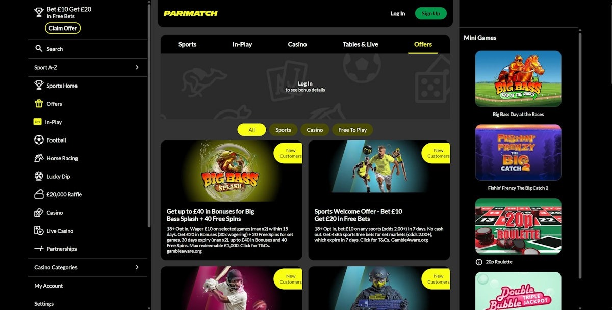 Parimatch Homepage
