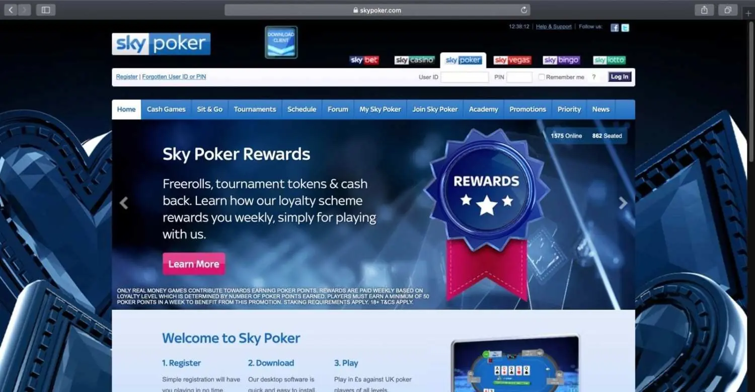 Sky Poker Homepage Sky Poker Homepage