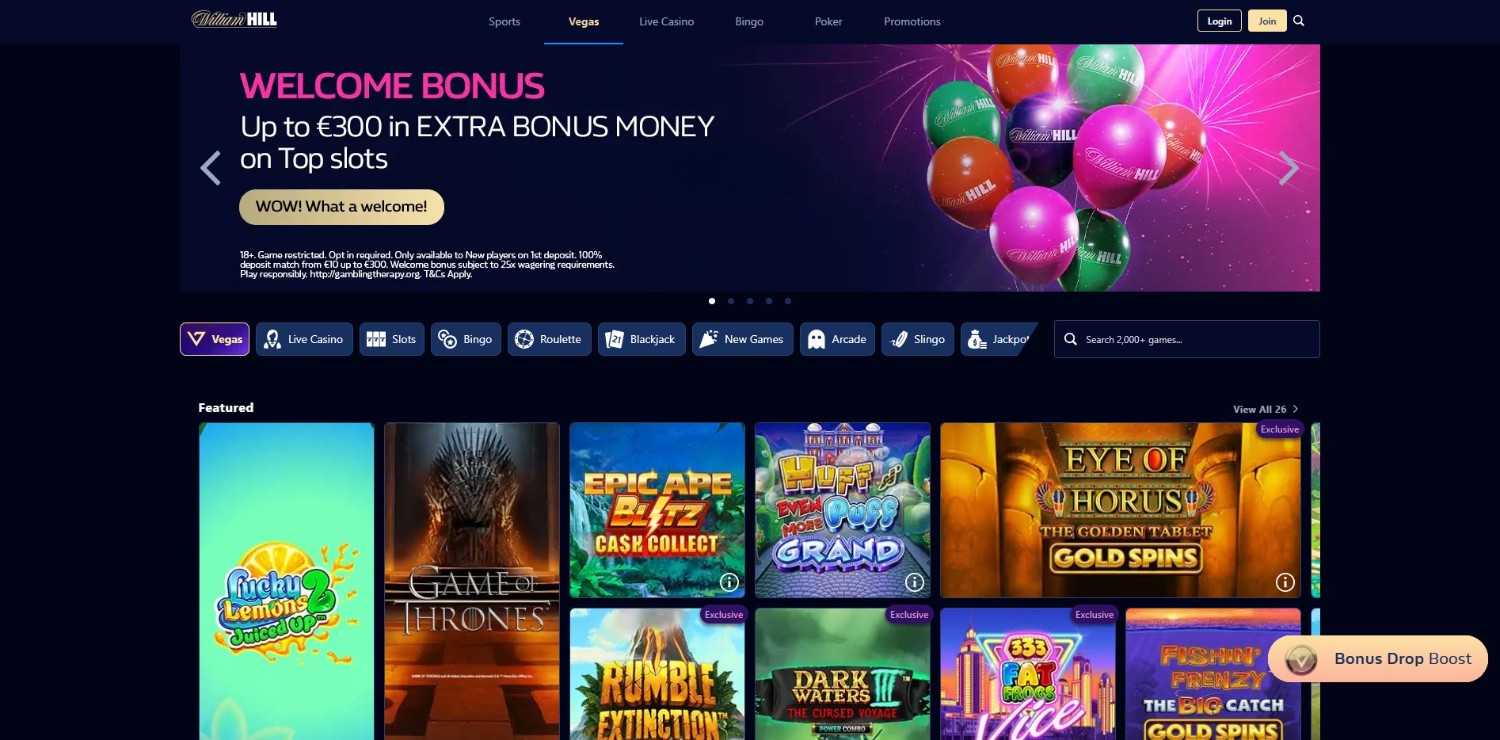 William Hill Vegas Homepage
