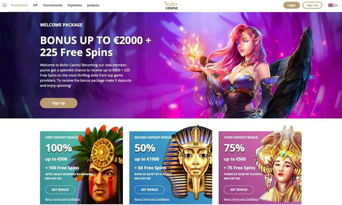Boho Casino Homepage Boho Casino Homepage