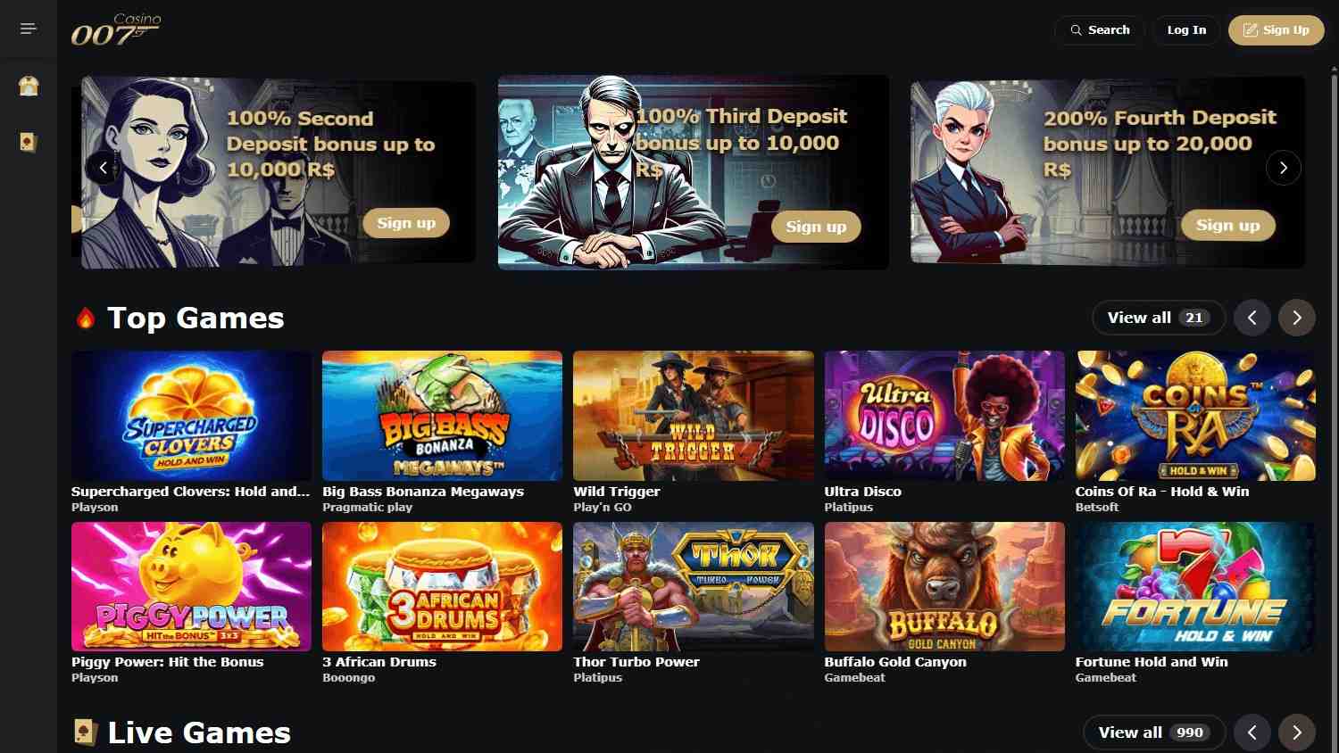Casino 007 Homepage