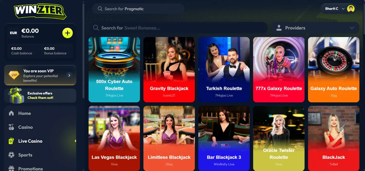 Winzter Casino Homepage Winzter Casino Homepage