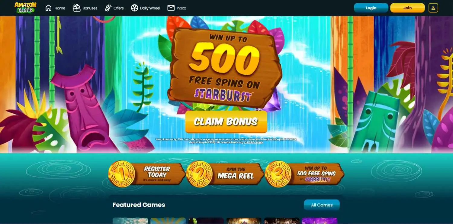 Amazon Slots Homepag