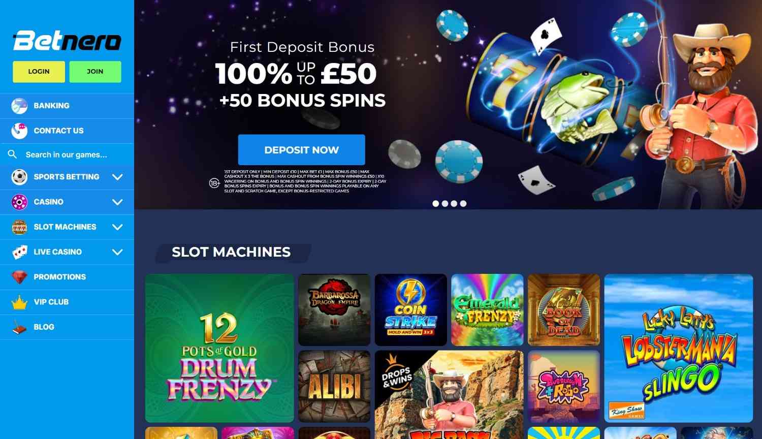 Betnero Homepage