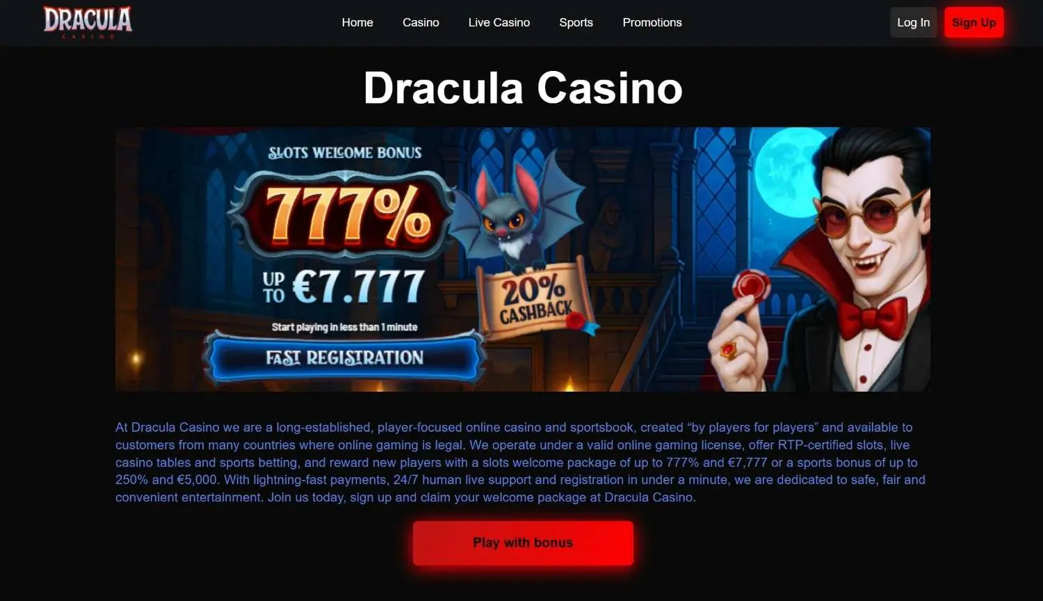 Dracula Casino Homepage Dracula Casino Homepage