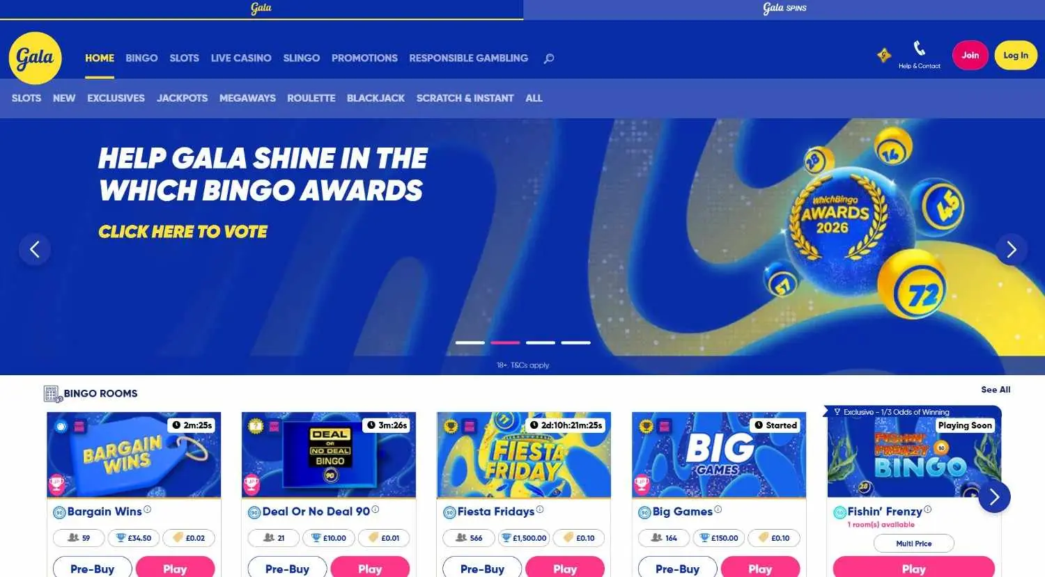 Gala Bingo Homepage Gala Bingo Homepage