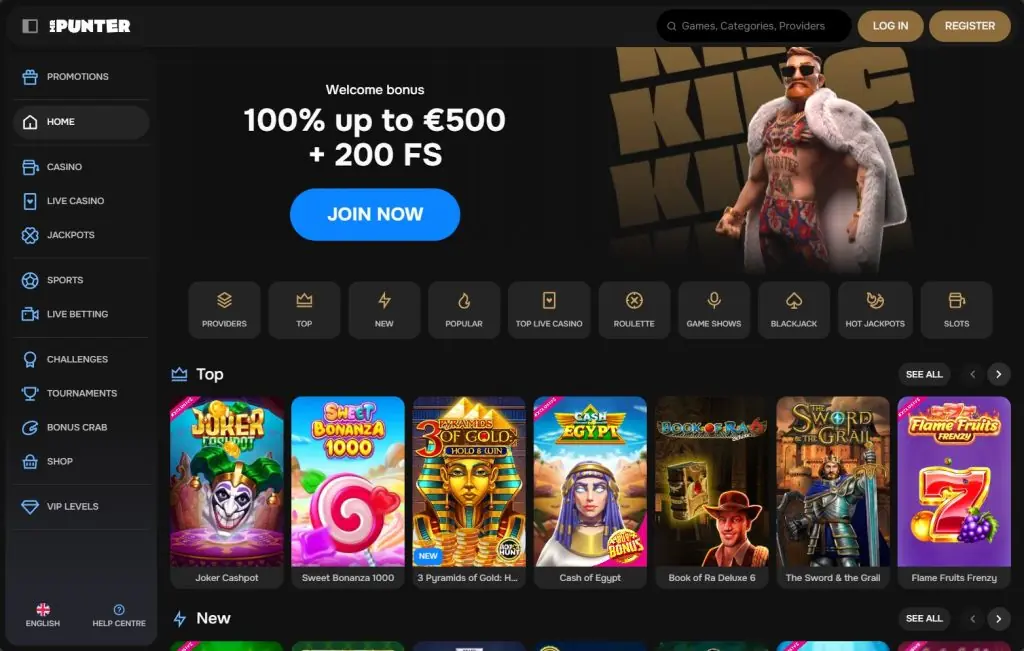 Mrpunter Casino Homepage
