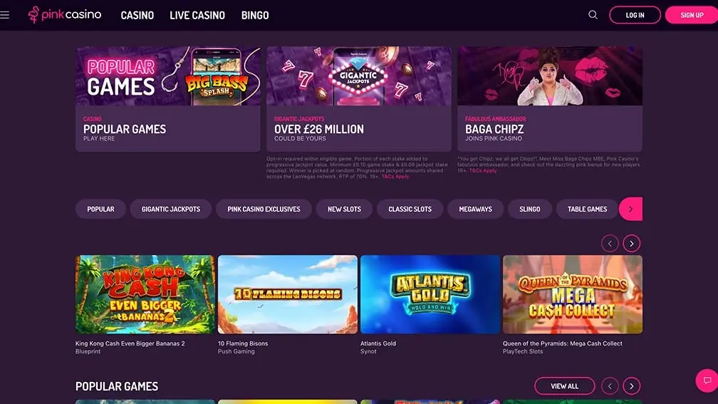 Pink Casino Homepage Pink Casino Homepage