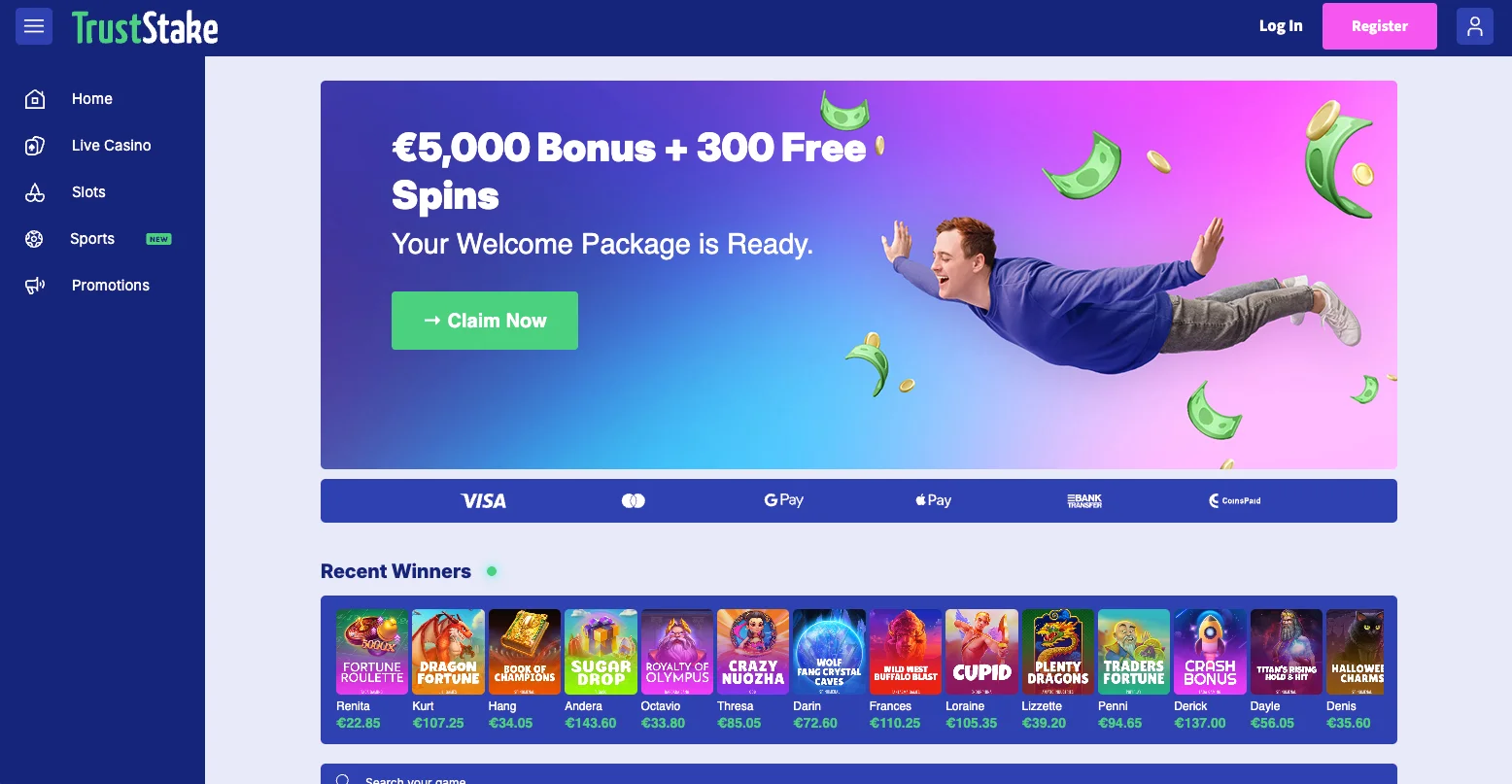 Trust Stake Casino Homepage Trust Stake Casino Homepage