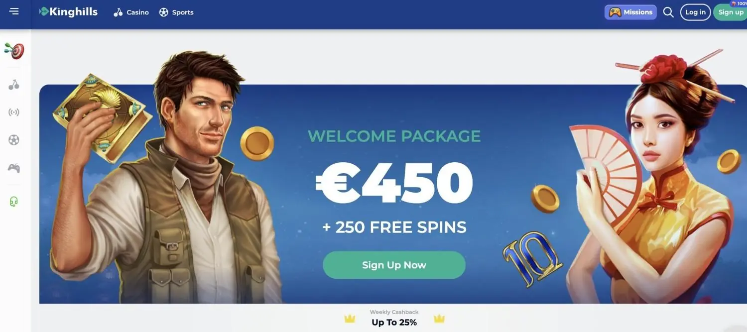 Kinghills Casino Homepage