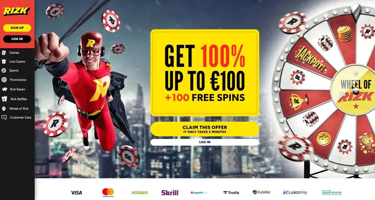 Rizk Casino Homepage