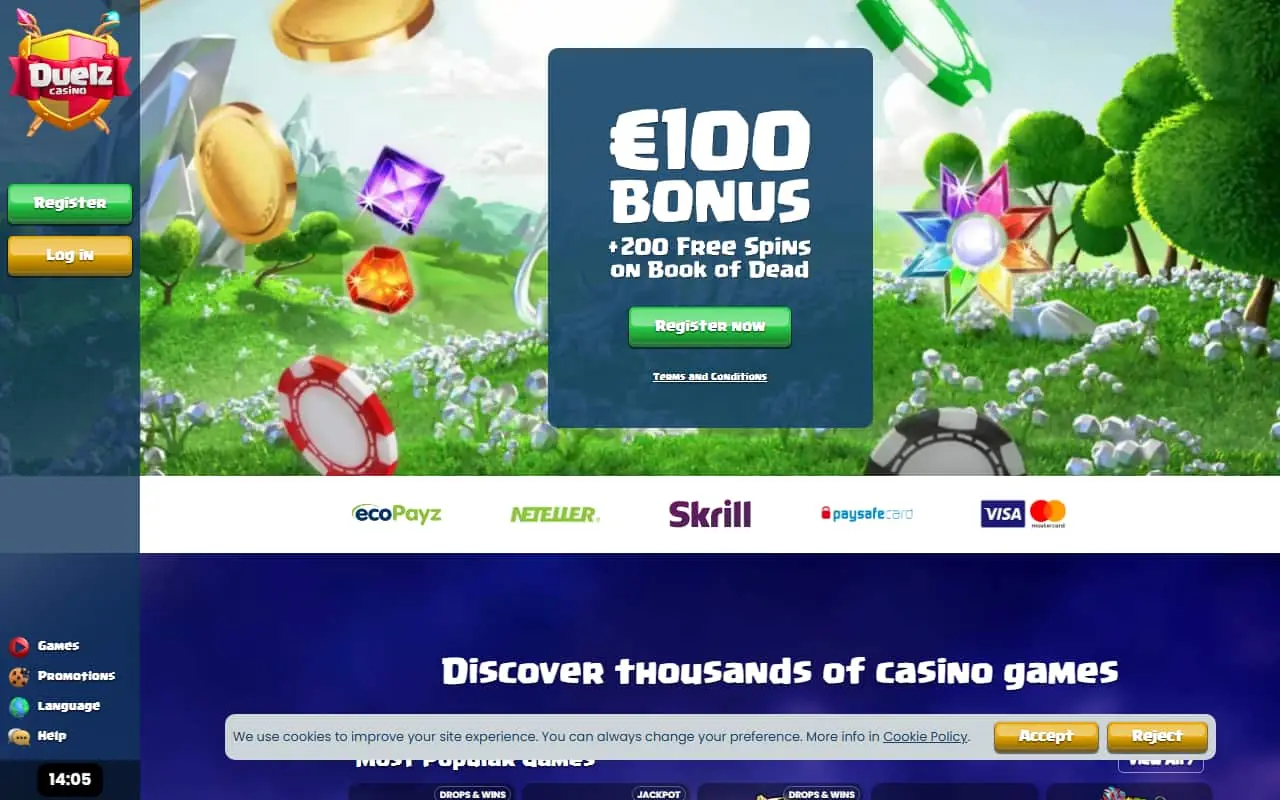 Duelz Casino Homepage Duelz Casino Homepage