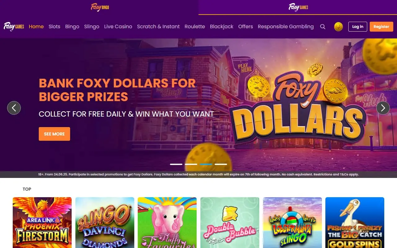 Foxy Games Homepage