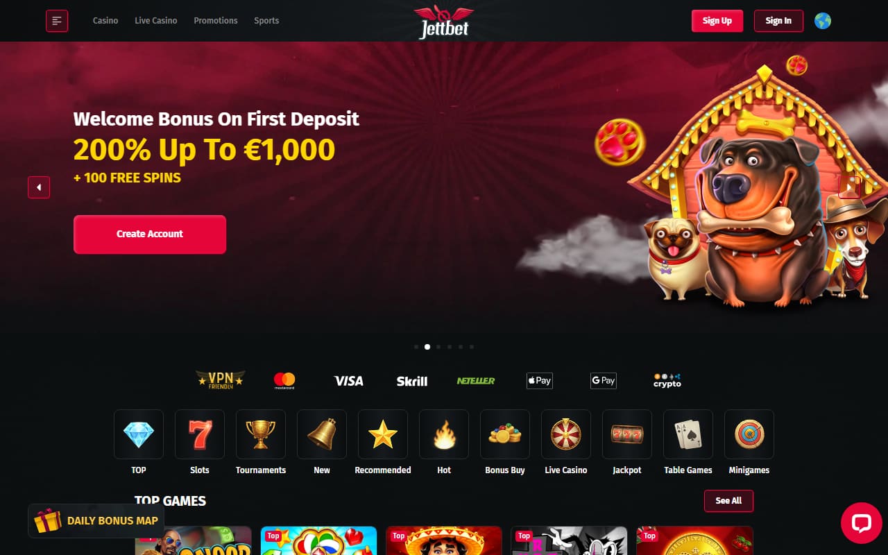 Jettbet Casino Homepage Jettbet Casino Homepage