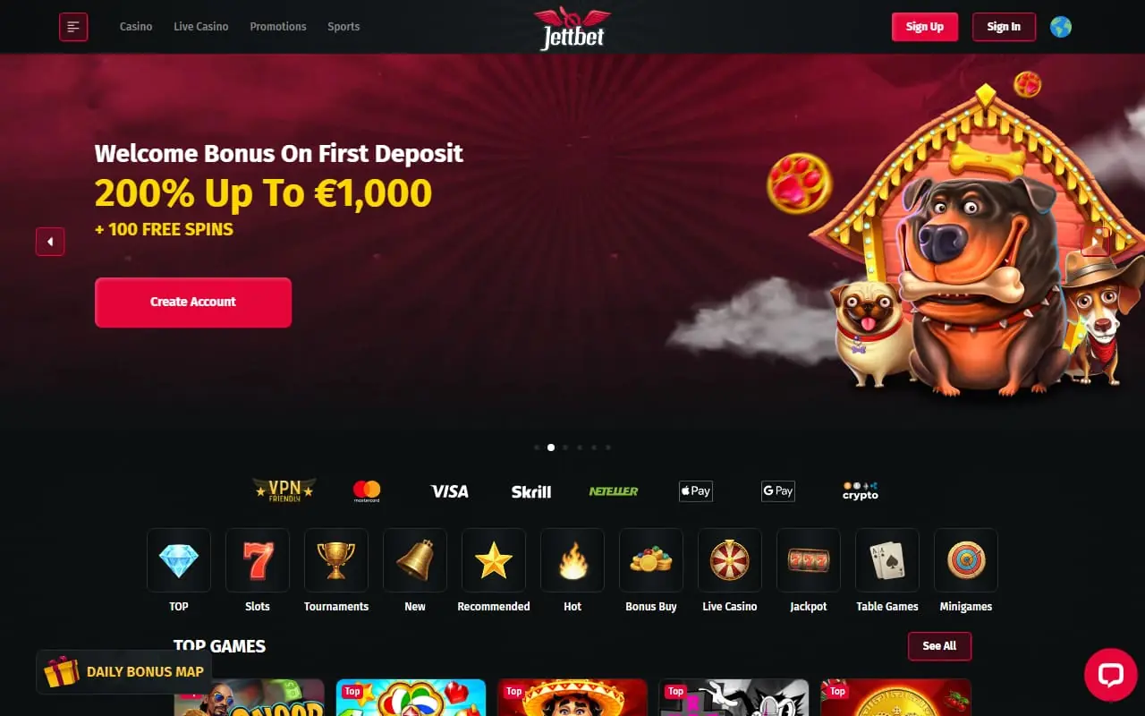 Jettbet Casino Homepage Jettbet Casino Homepage