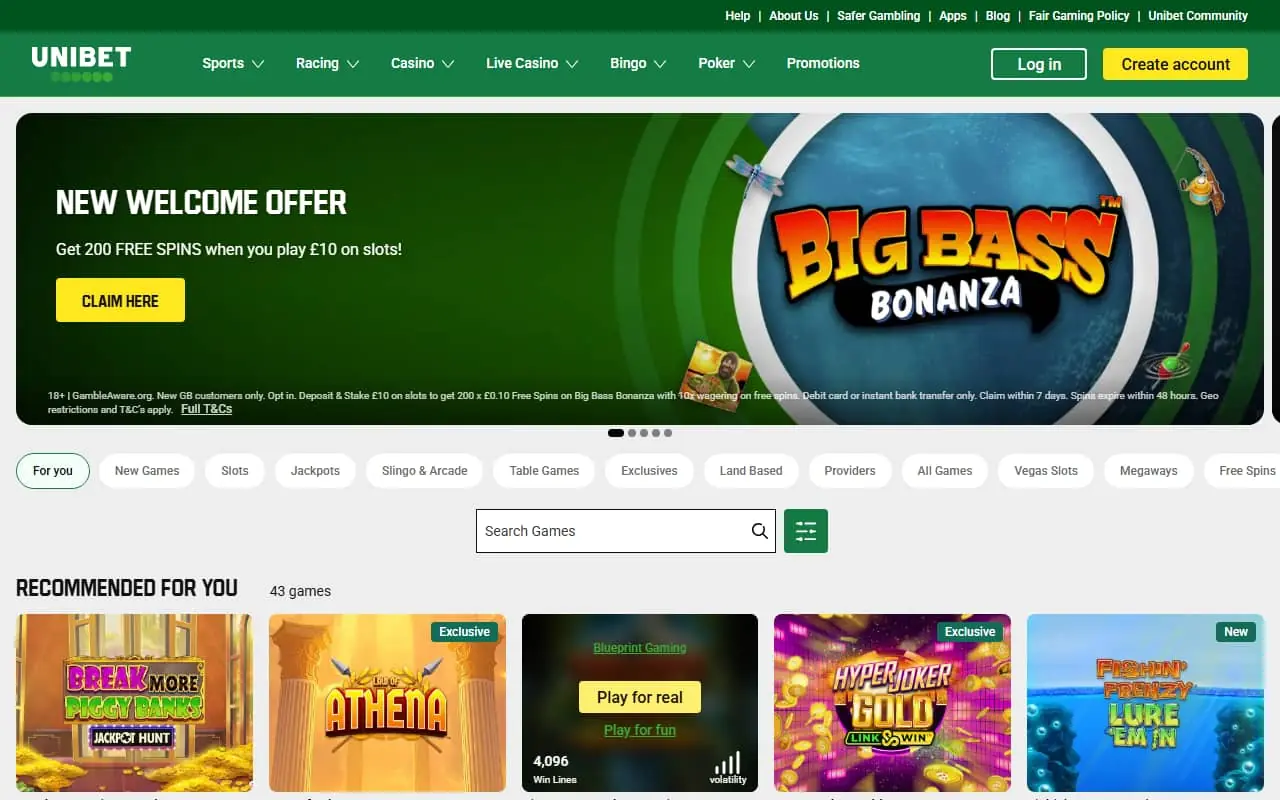 Unibet Casino Homepage Unibet Casino Homepage