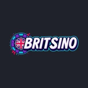 Britsino casino logo featuring a Union Jack chip