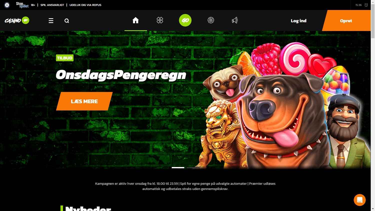 CasinoGo Homepage CasinoGo Danish casino homepage