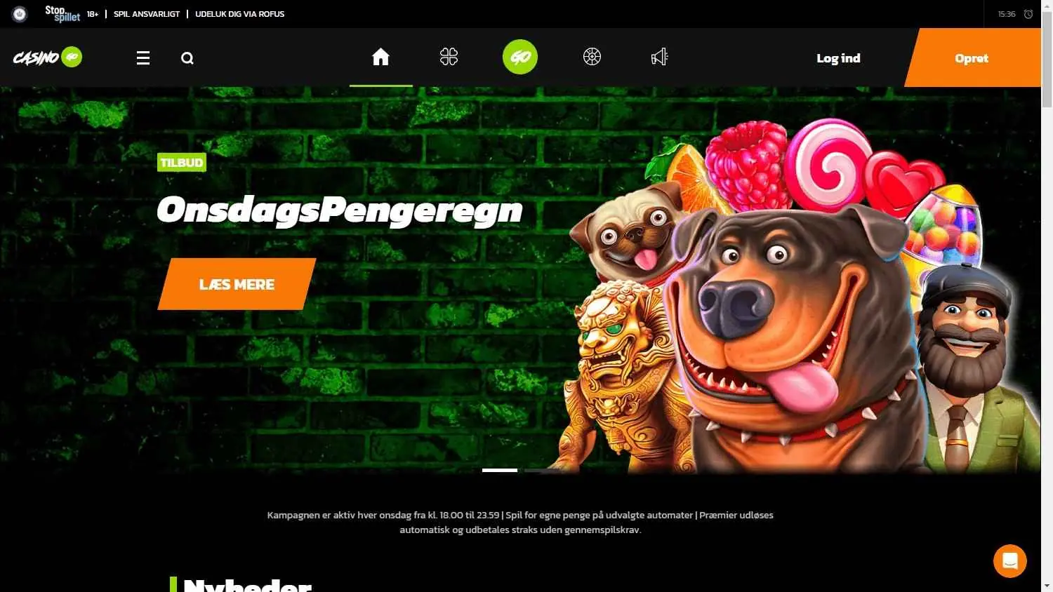 CasinoGo Homepage CasinoGo Danish casino homepage