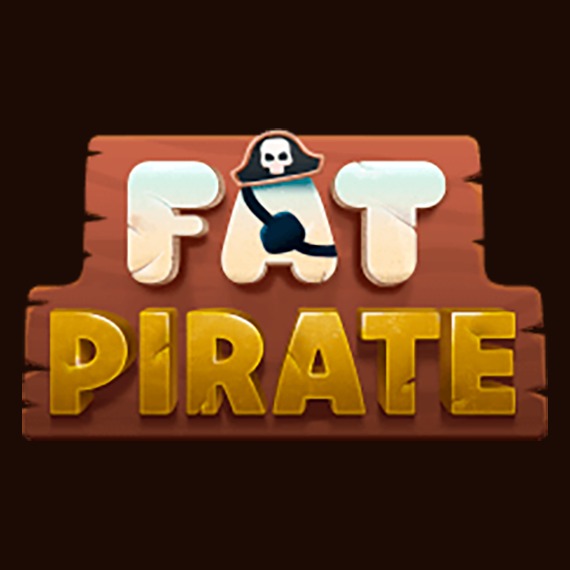 Fat Pirate Casino logo wordmark with pirate skull motif