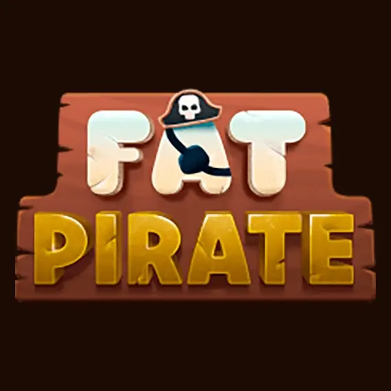 Fat Pirate Casino logo wordmark with pirate skull motif