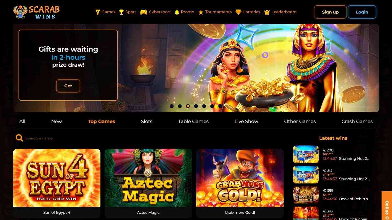 Scarabwins Homepage 2026-06 Scarabwins casino homepage