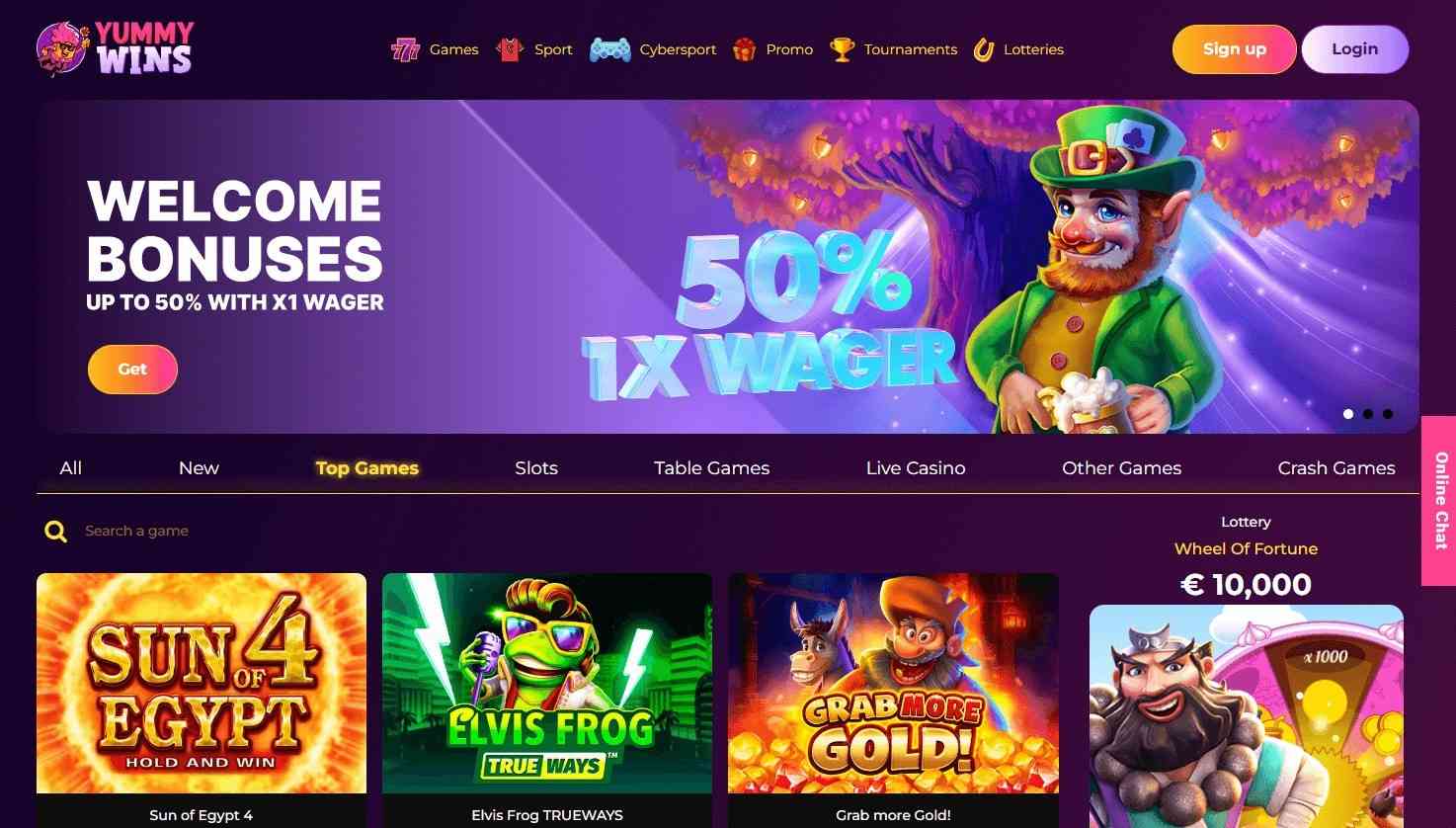 Yummy Wins Homepage 2026-06 Yummy Wins casino homepage