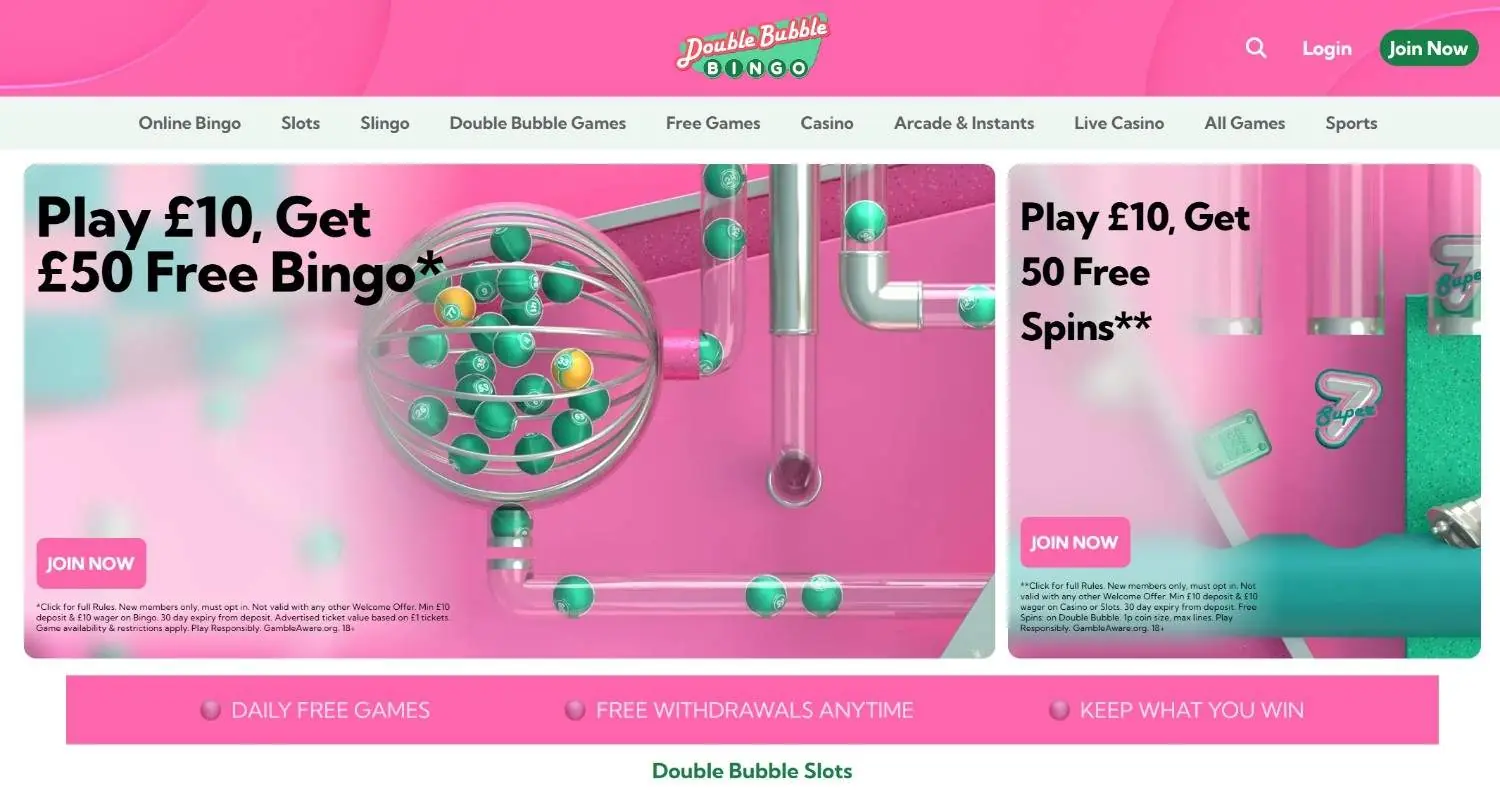 Double Bubble Bingo UK featured