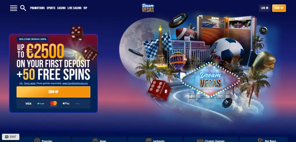 Dream Vegas Homepage Dream Vegas casino homepage