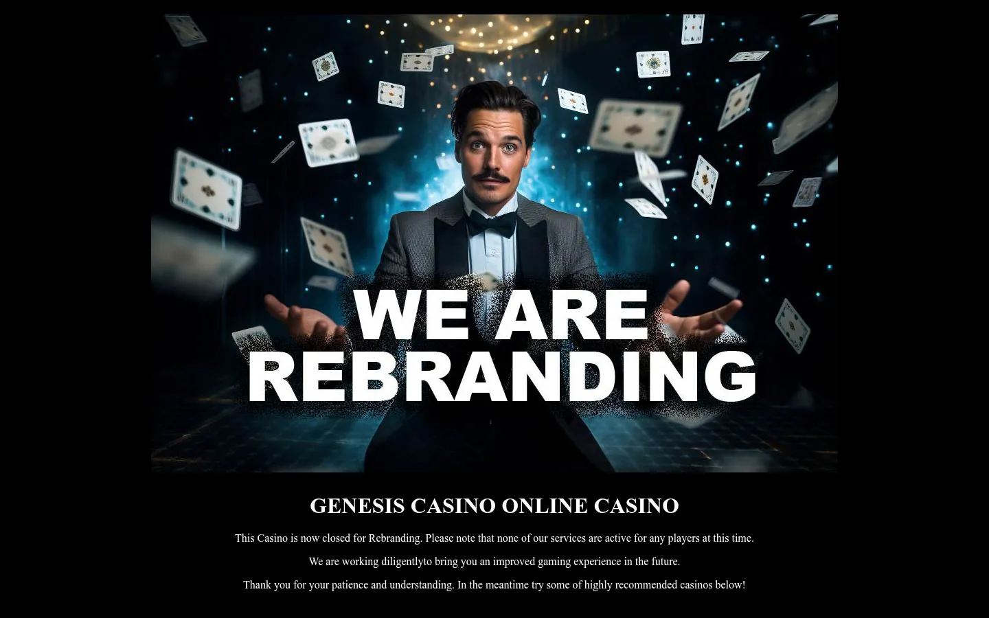 Genesis Casino homepage screenshot
