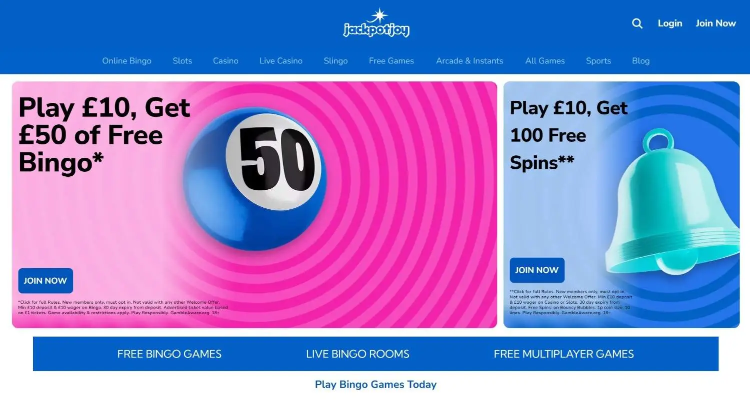 Jackpotjoy Homepage Jackpotjoy UK casino homepage
