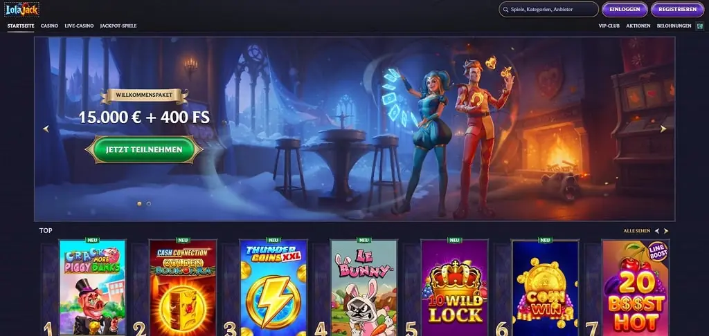 LolaJack Homepage LolaJack casino homepage