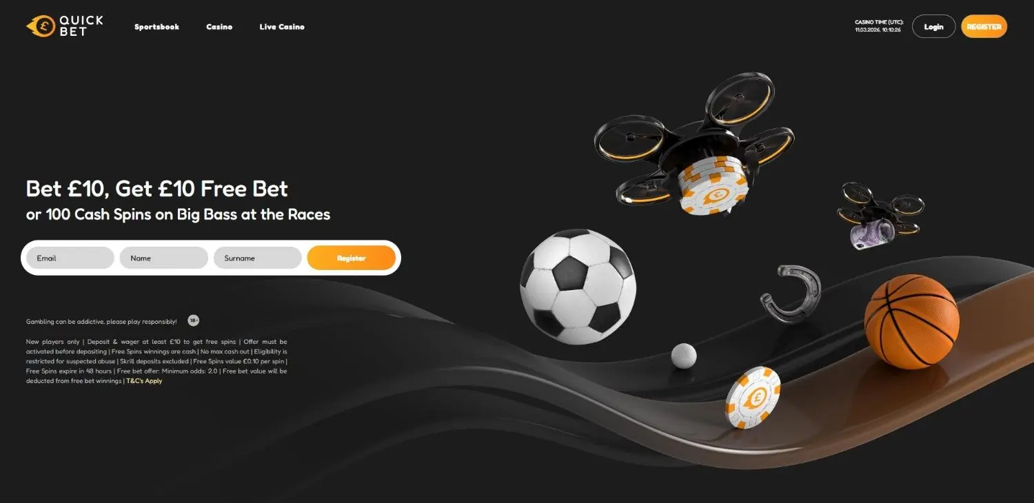 Quickbet Homepage Quickbet casino homepage screenshot