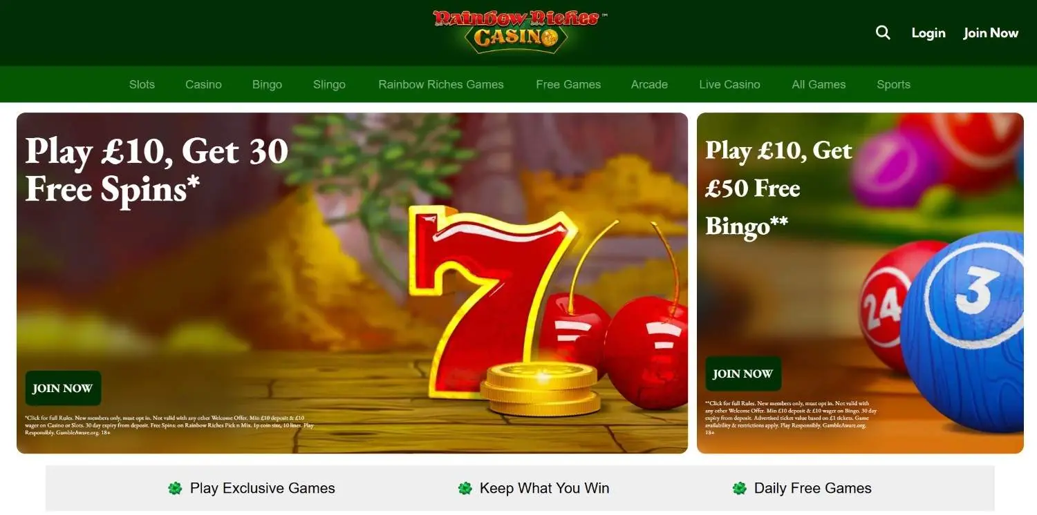 Rainbow Riches Casino Homepage 2026-06 Rainbow Riches Casino UK homepage