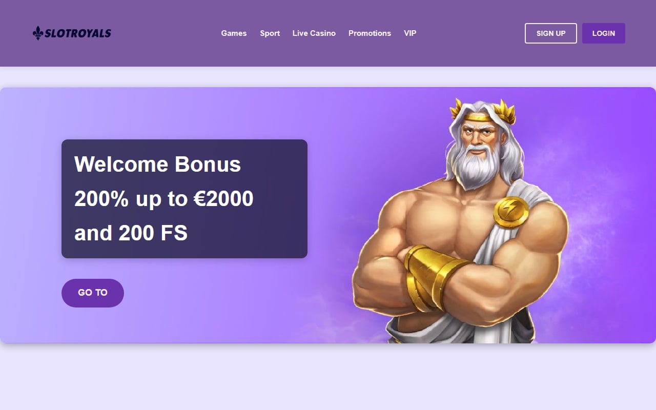 SlotRoyals casino homepage