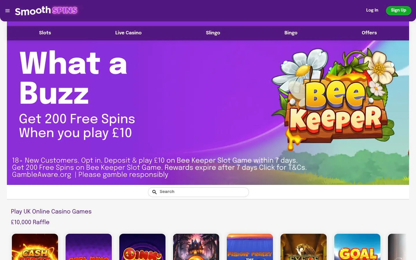Smooth Spins homepage screenshot