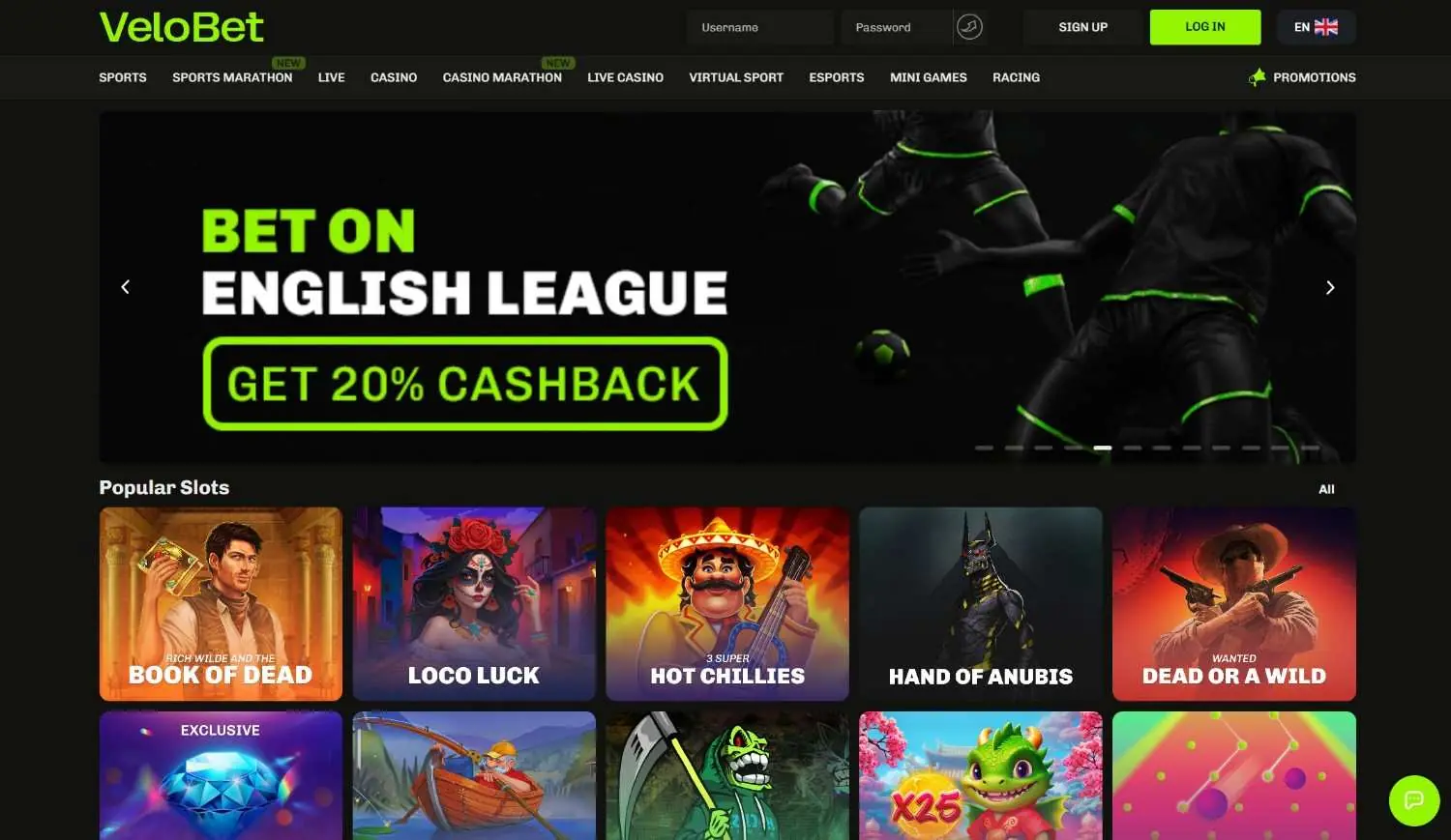 VeloBet Homepage 2026-06 VeloBet casino homepage