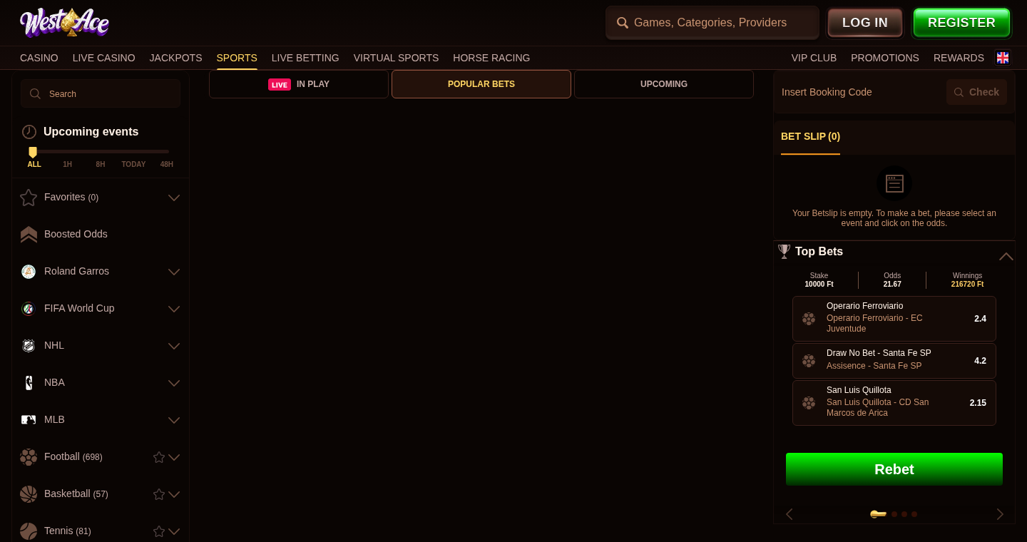Westace homepage screenshot Westace homepage screenshot