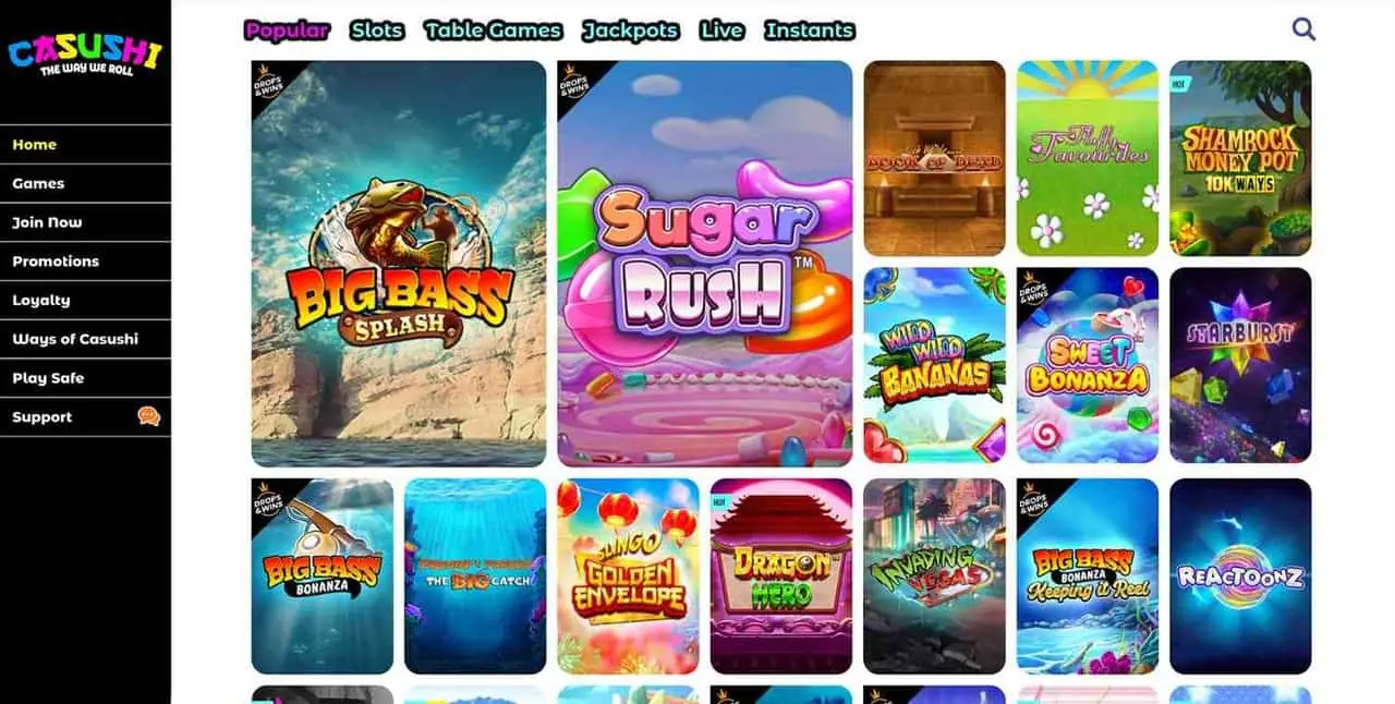 Casushi Homepage Casushi homepage screenshot