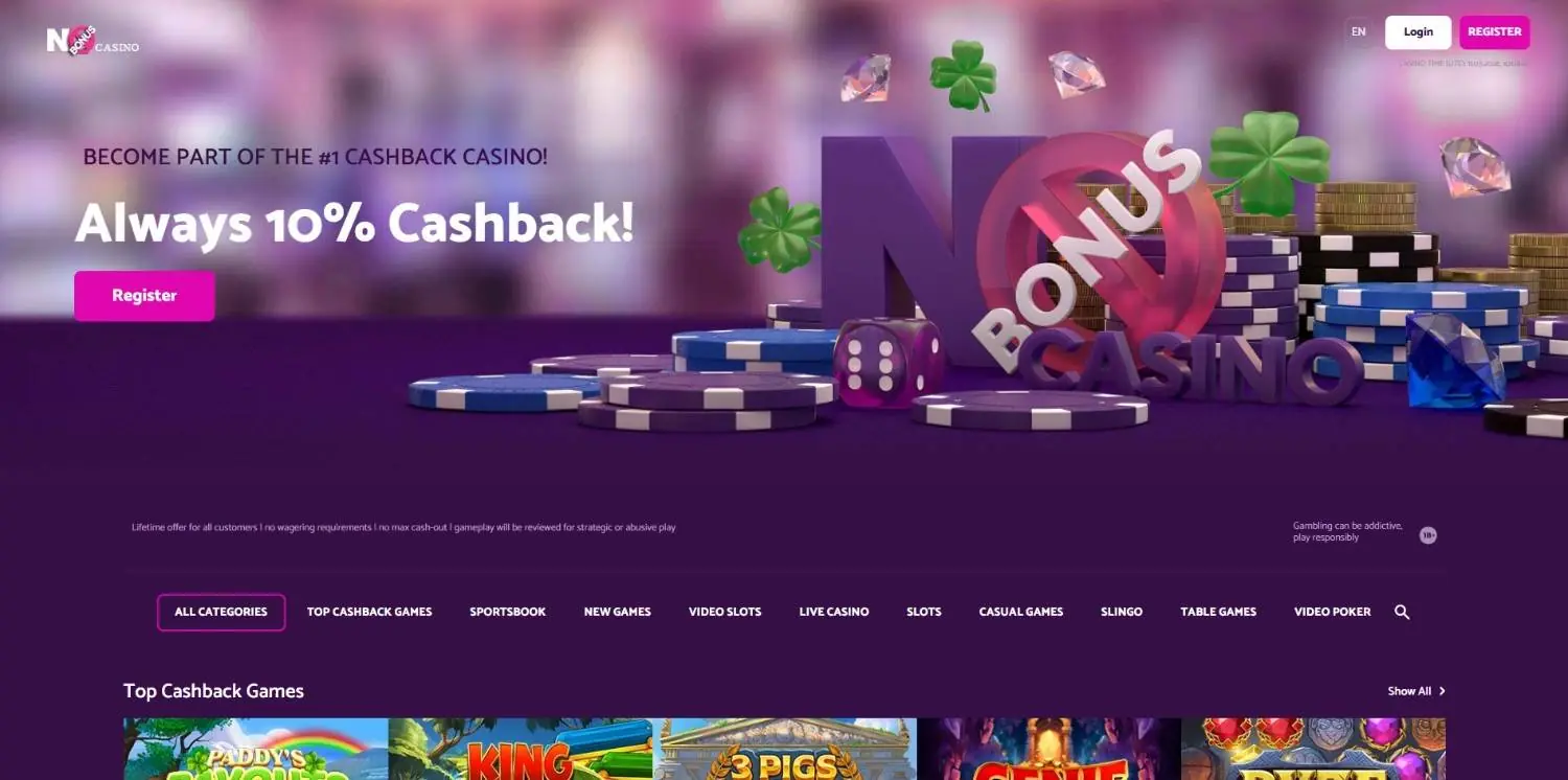 No Bonus Casino Homepage No Bonus Casino homepage
