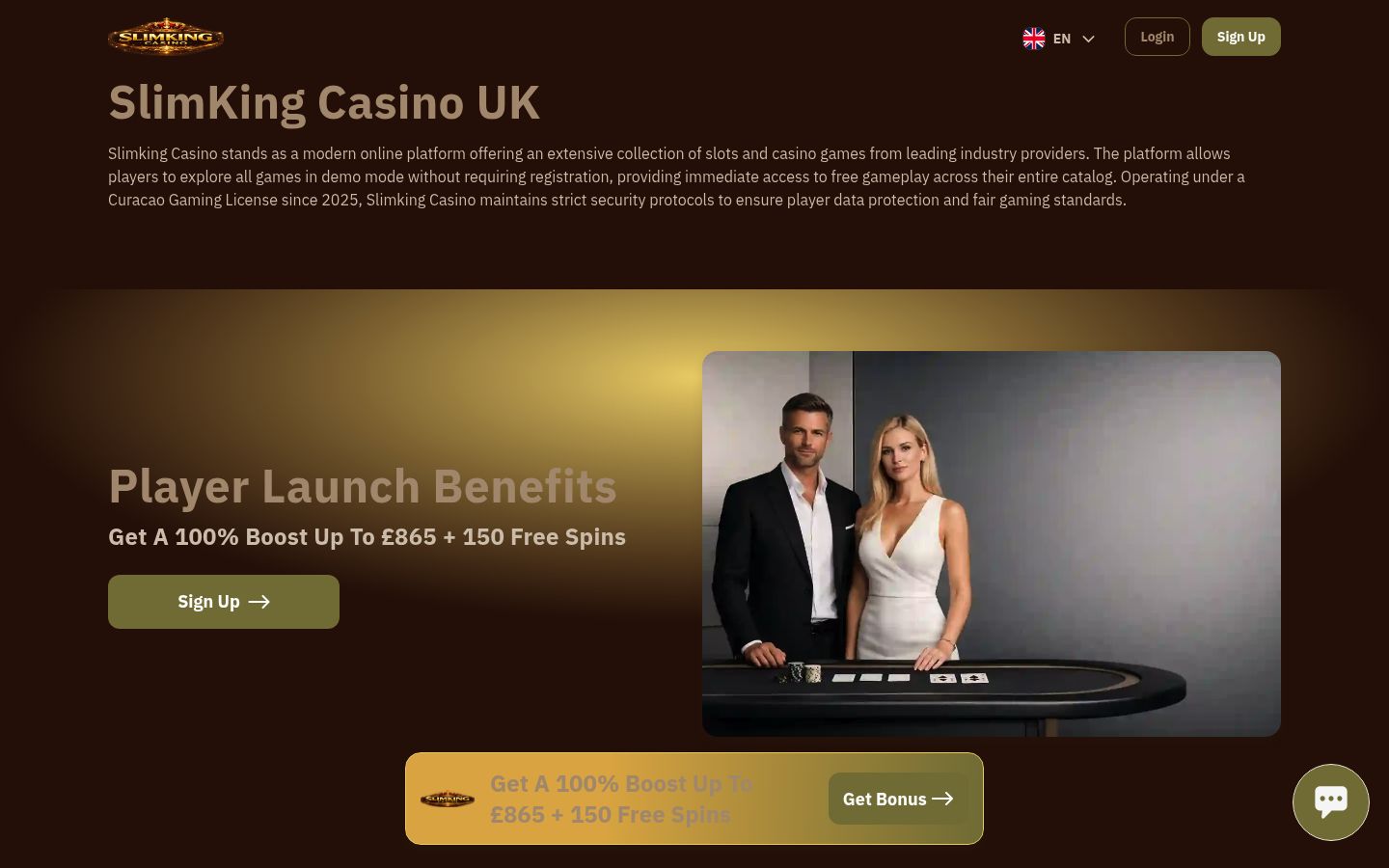 SlimKing homepage screenshot