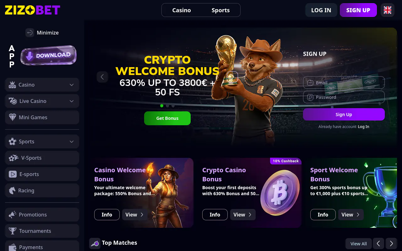 zizobet-homepage