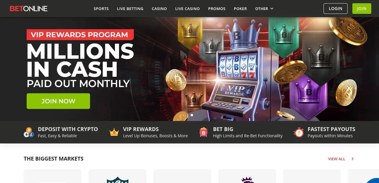 BetOnline Homepage