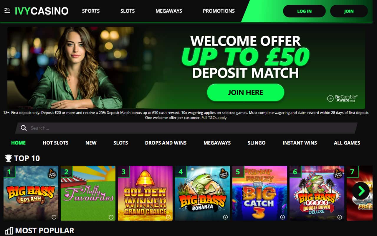 Ivy Casino Homepage Ivy Casino homepage