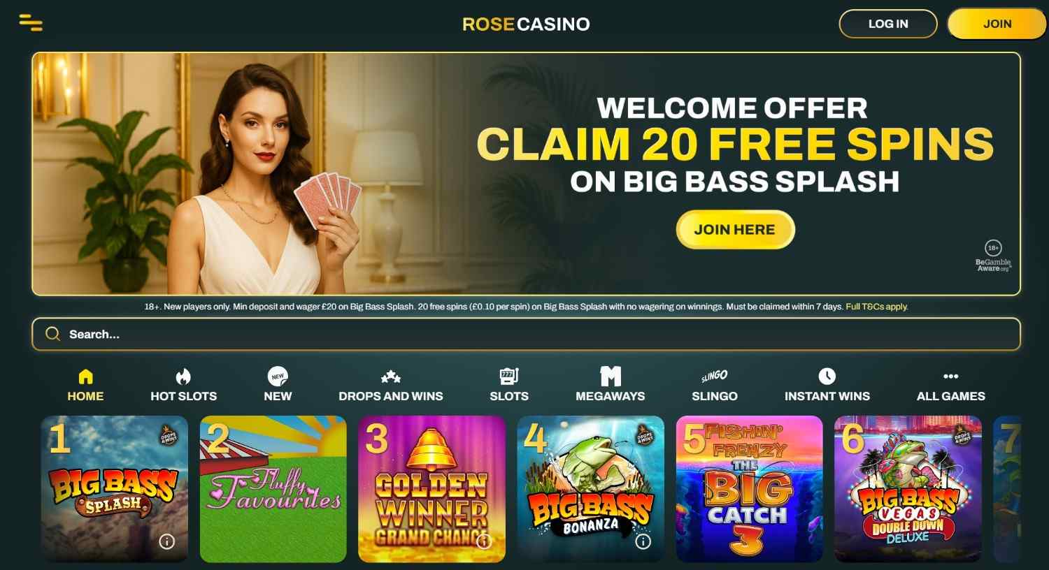 Rose Casino Homepage Rose Casino homepage